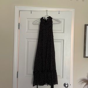 Polka dot, tie waist dress
